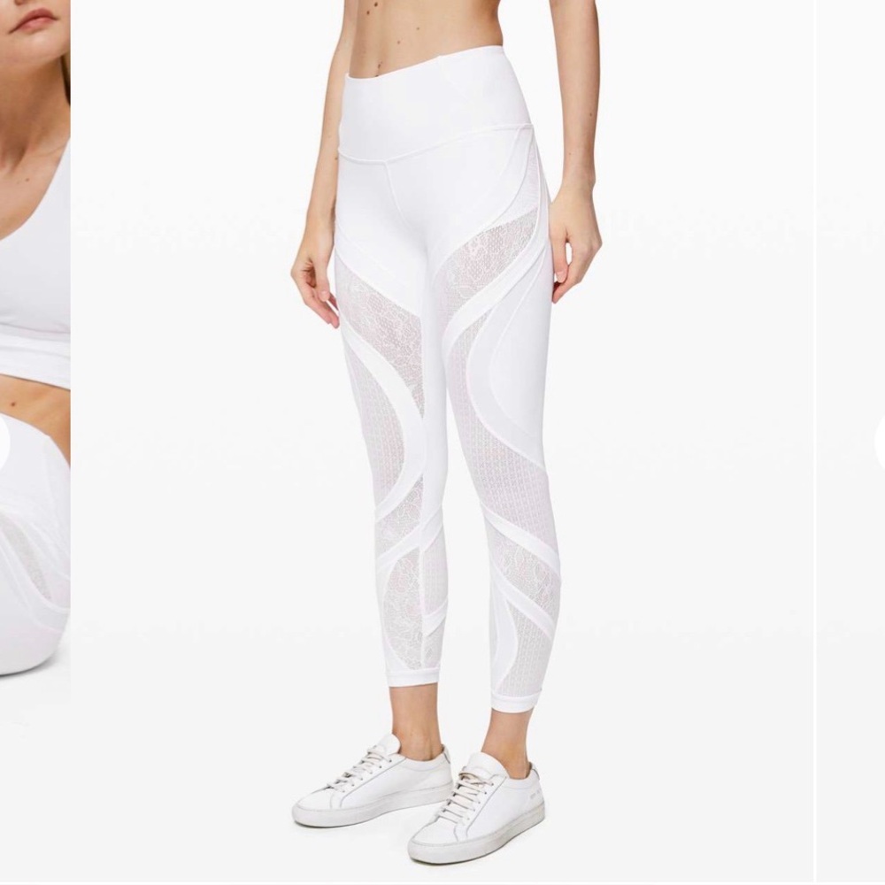 Lululemon Wunder Under High-Rise Tight 25” :White Lace